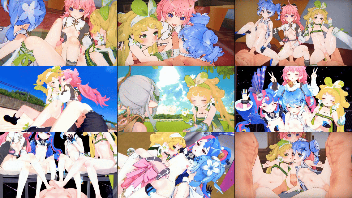 蘑菇交涉大使帽-鸣潮-维里奈的闺蜜团之小小的她们-安可维里奈洛可可釉瑚 纳西妲【444m.gif